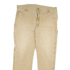 DICKIES Mens Regular Fit Beige Denim Jeans W40 L32 Workwear Durable Cotton Blend