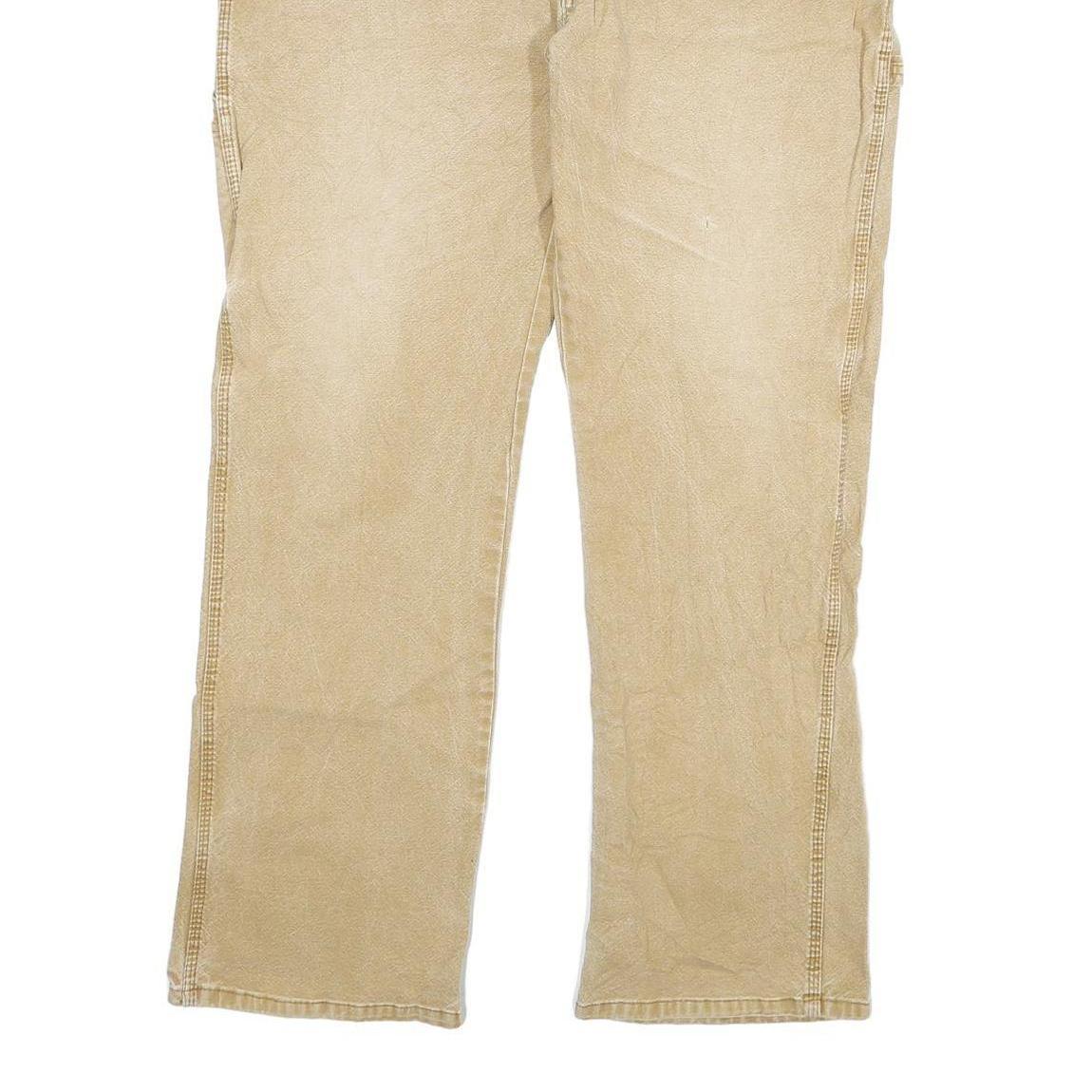 DICKIES Mens Regular Fit Beige Denim Jeans W40 L32 Workwear Durable Cotton Blend