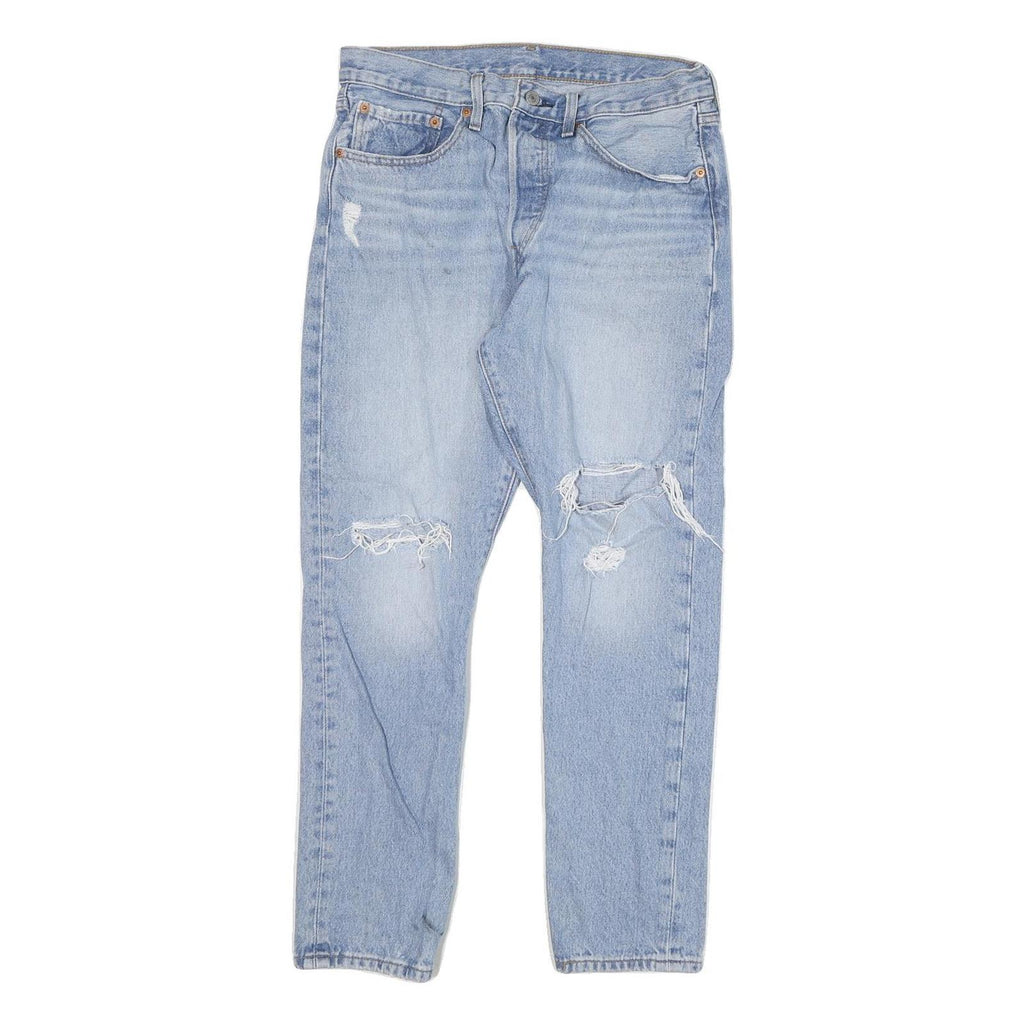 LEVI'S 501S Mens Jeans Blue Slim Straight Denim Medium W30 L27 Stylish Fit