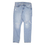 LEVI'S 501S Mens Jeans Blue Slim Straight Denim Medium W30 L27 Stylish Fit