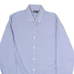 RIFLE Mens Blue Cotton Blend Shirt M Button-Down Collar Long Sleeve Casual