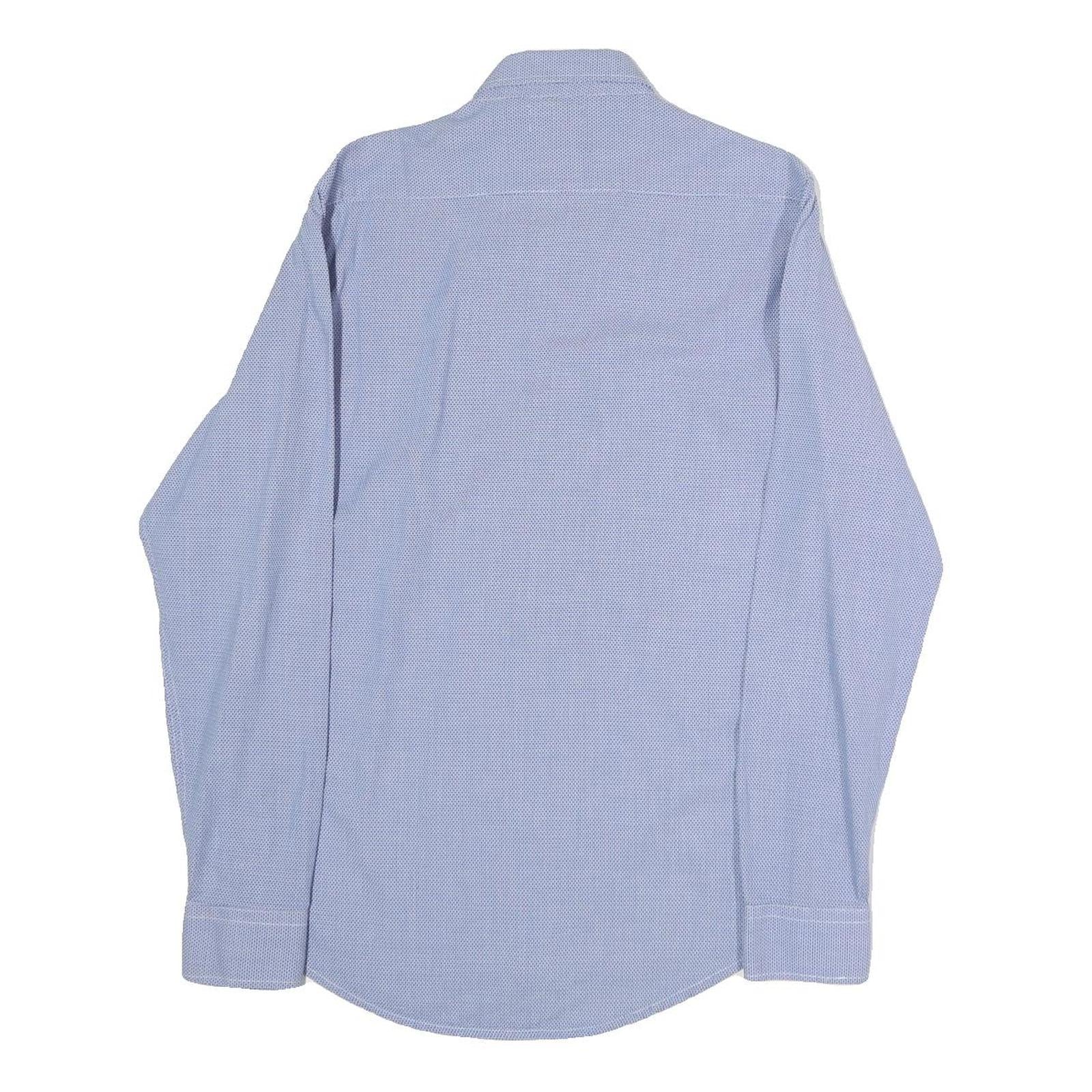 RIFLE Mens Blue Cotton Blend Shirt M Button-Down Collar Long Sleeve Casual