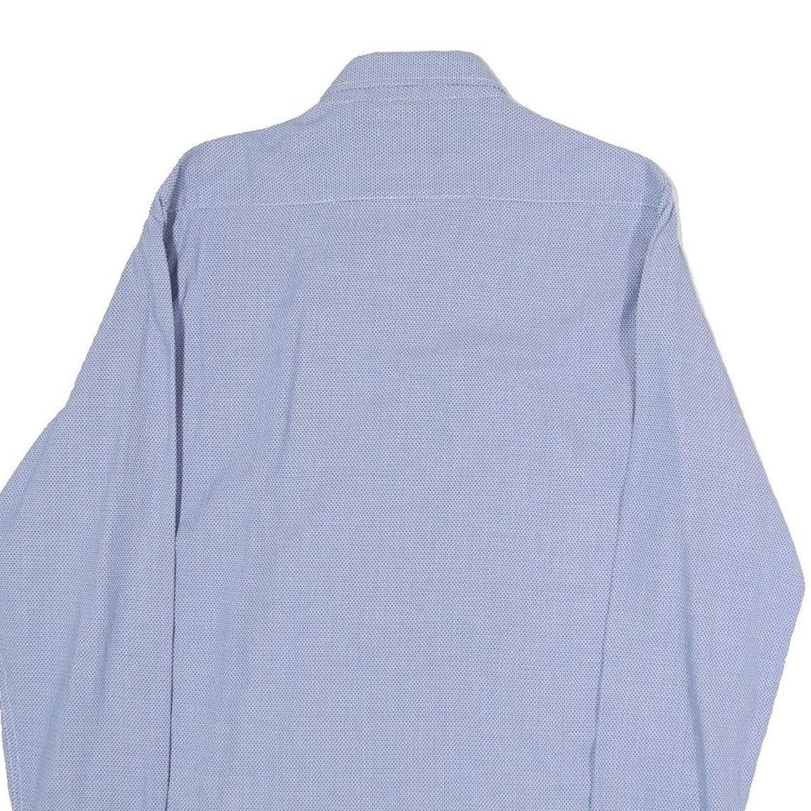 RIFLE Mens Blue Cotton Blend Shirt M Button-Down Collar Long Sleeve Casual