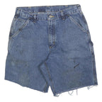 CARHARTT Womens Denim Blue Casual Cut-Off Shorts M W33 Distressed