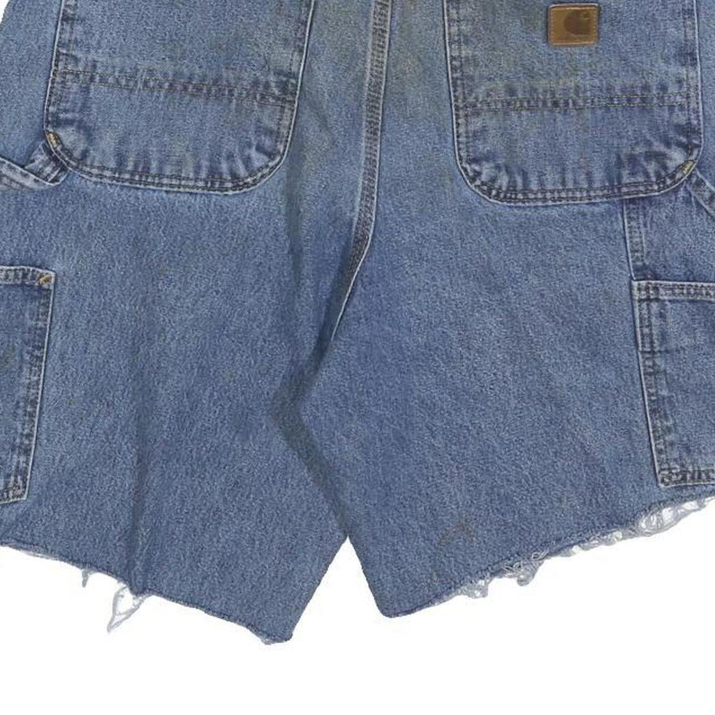 CARHARTT Womens Denim Blue Casual Cut-Off Shorts M W33 Distressed