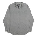 HARLEY DAVIDSON Mens Grey Pinstripe Cotton Shirt M Casual Button-Up