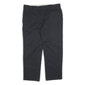 DICKIES Mens Regular Fit Black Cotton Blend Trousers W40 L30 Workwear Straight