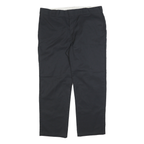 DICKIES Mens Regular Fit Black Cotton Blend Trousers W40 L30 Workwear Straight