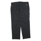 DICKIES Mens Regular Fit Black Cotton Blend Trousers W40 L30 Workwear Straight