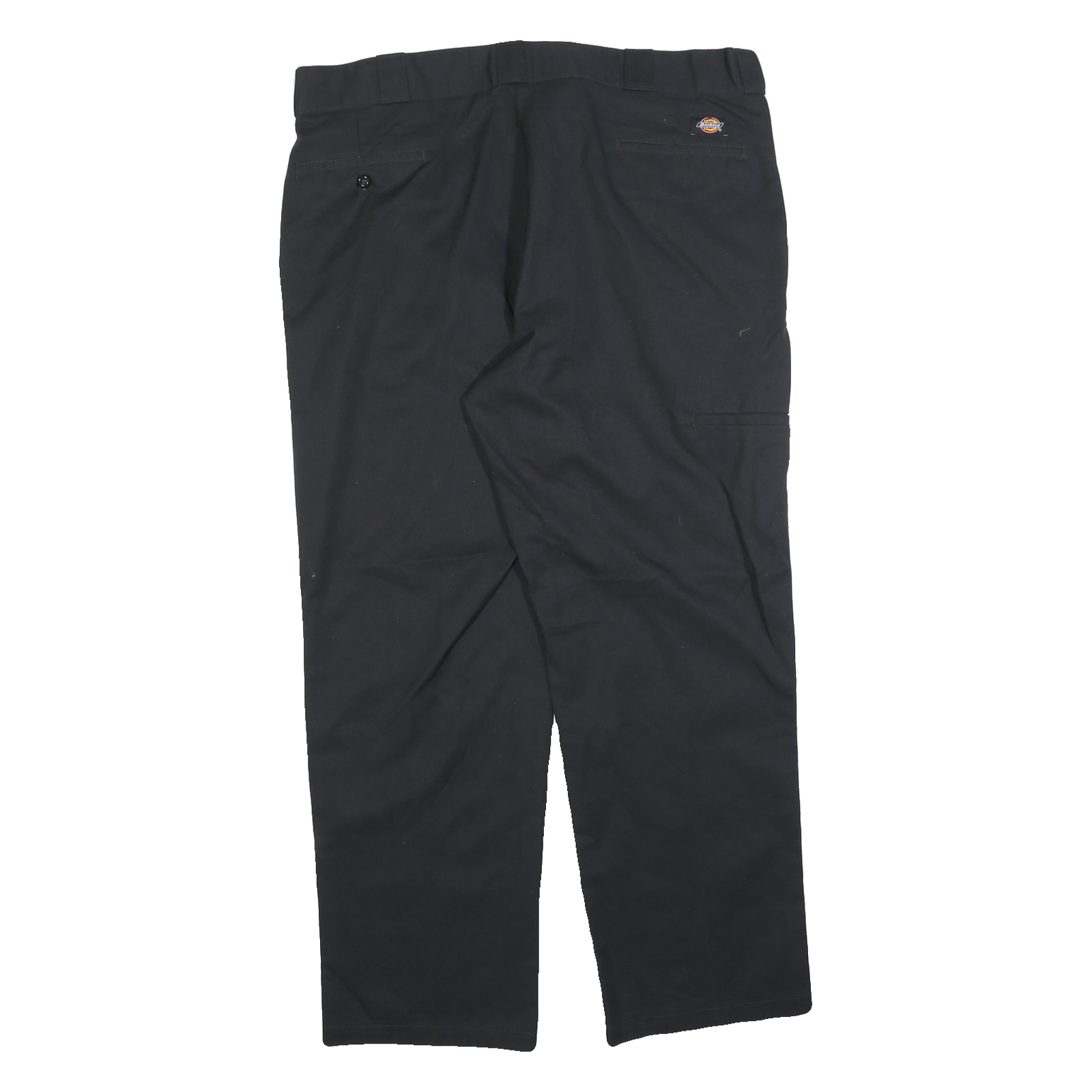 DICKIES Mens Regular Fit Black Cotton Blend Trousers W40 L30 Workwear Straight