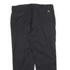 DICKIES Mens Regular Fit Black Cotton Blend Trousers W40 L30 Workwear Straight