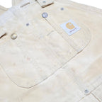 CARHARTT Mens Beige Cotton Dungarees Loose Fit Workwear M W34 L30 Durable