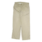 NAUTICA Mens Cotton Beige Regular Straight Trousers W30 L27 Casual Zip Closure
