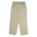 NAUTICA Mens Cotton Beige Regular Straight Trousers W30 L27 Casual Zip Closure