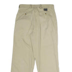 NAUTICA Mens Cotton Beige Regular Straight Trousers W30 L27 Casual Zip Closure