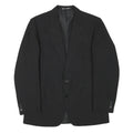 Mens Black Classic Wool Blend Button Jacket S Plain Formal Tailored