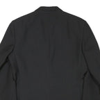 Mens Black Classic Wool Blend Button Jacket S Plain Formal Tailored