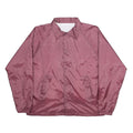 Mens Burgundy Plain Nylon Coach Jacket M Button Closure Lightweight Casual