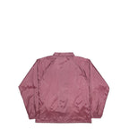 Mens Burgundy Plain Nylon Coach Jacket M Button Closure Lightweight Casual