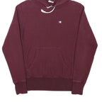 CHAMPION Mens Maroon Pullover Hoodie S Cotton Blend Comfort Casual