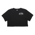 ELLESSE Womens Black Graphic T-Shirt UK 12 Short Sleeve Round Neck Casual Crop