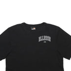 ELLESSE Womens Black Graphic T-Shirt UK 12 Short Sleeve Round Neck Casual Crop