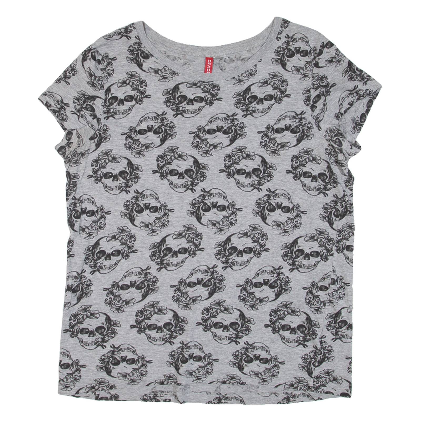 DIVIDED Skulls Womens T-Shirt Grey S