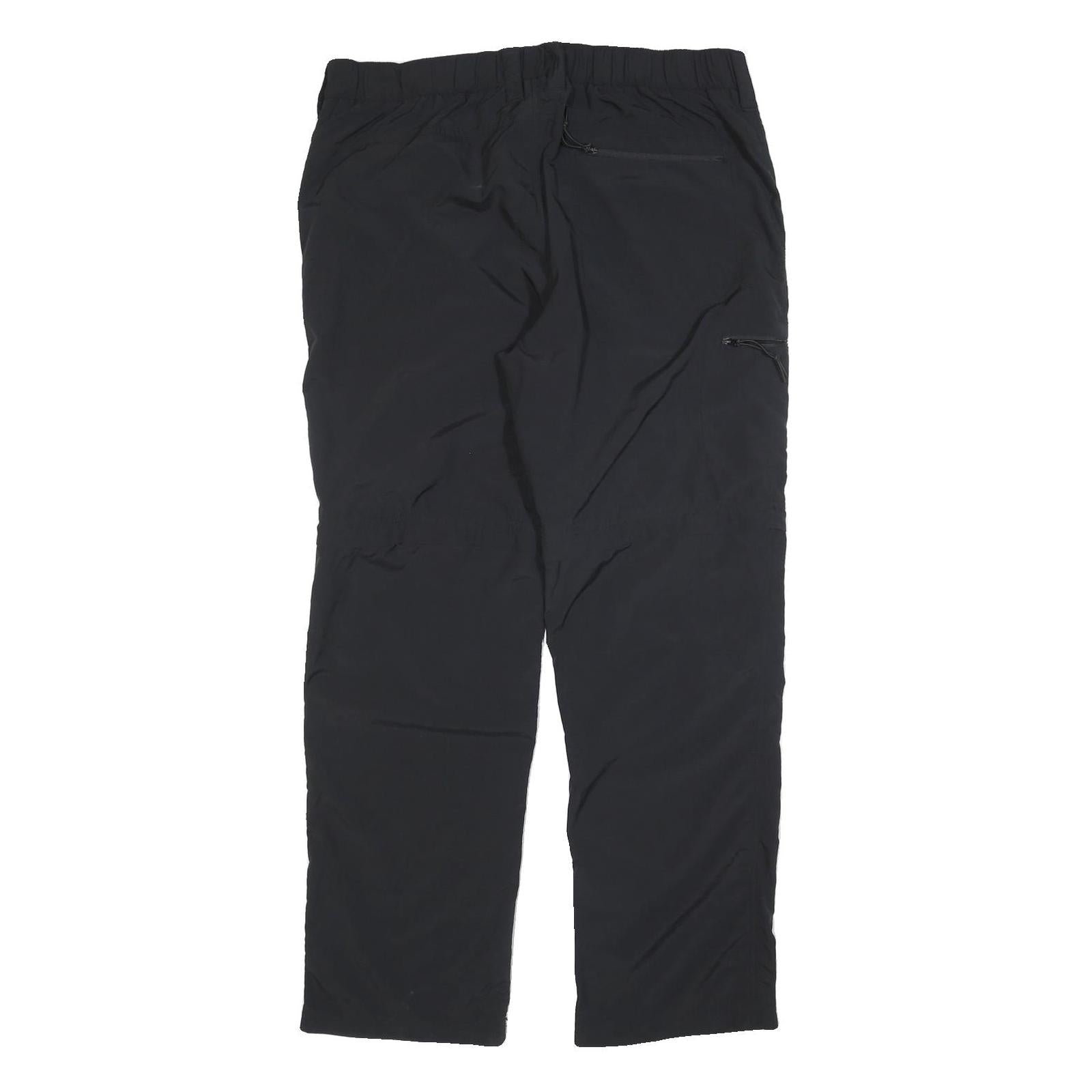 JOHN ADAMS Mens Black Regular Fit Straight Leg Trousers W38 L30 Polyester Blend