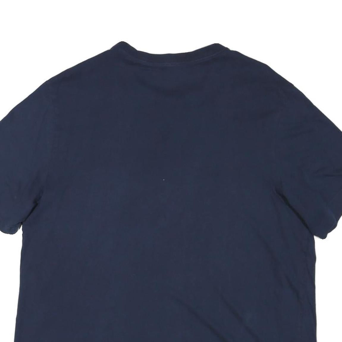 NIKE Mens Blue & Red Logo Graphic T-Shirt XL Short Sleeve Crew Neck Cotton Blend