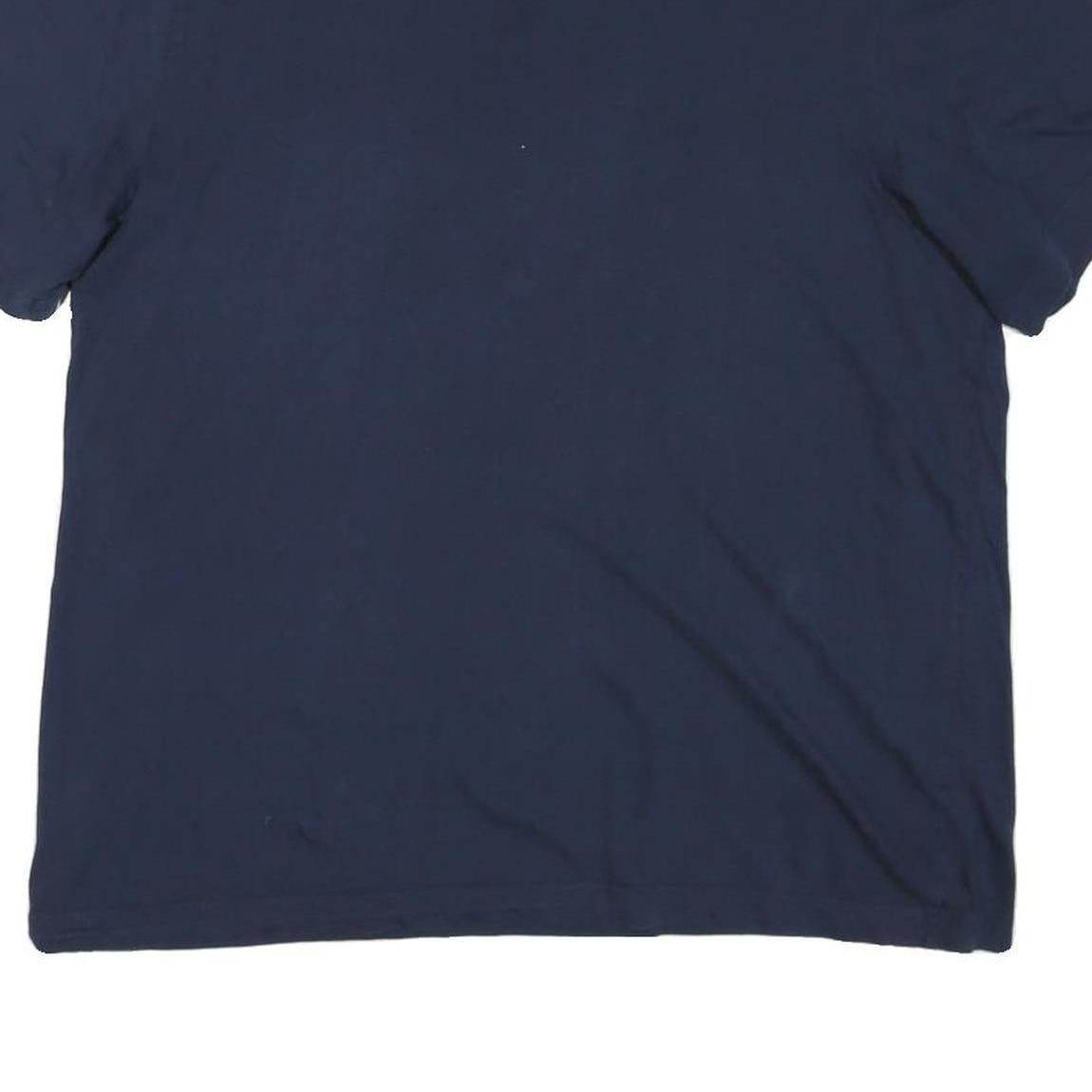 NIKE Mens Blue & Red Logo Graphic T-Shirt XL Short Sleeve Crew Neck Cotton Blend