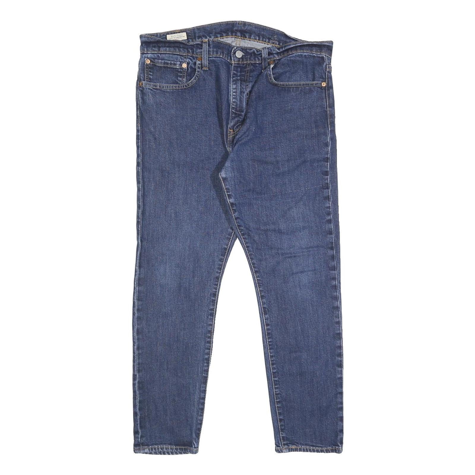 LEVI'S 512 Big E Mens Blue Slim Skinny Denim Medium W36 L27 Zip Cotton Blend