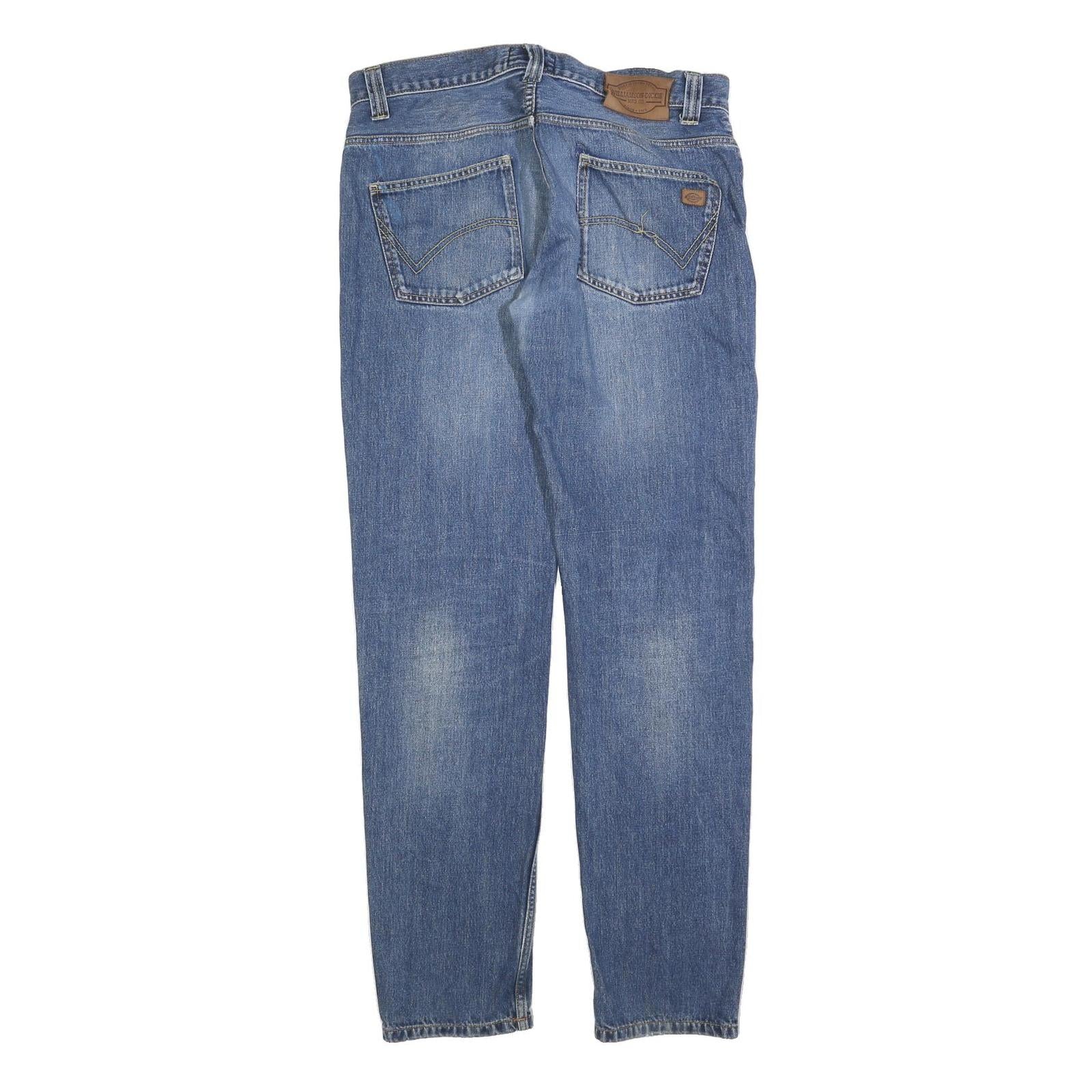 DICKIES Mens Jeans Blue Slim Straight Denim Medium W33 L34 Classic Casual Wear