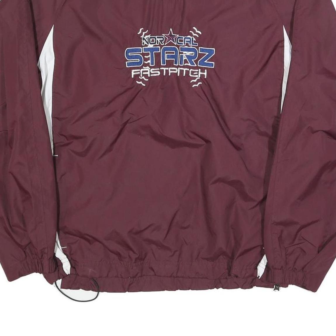 SPORT TEK Mens Maroon & White Nor Cal Starz Fastpitch V-Neck M Sweatshirt
