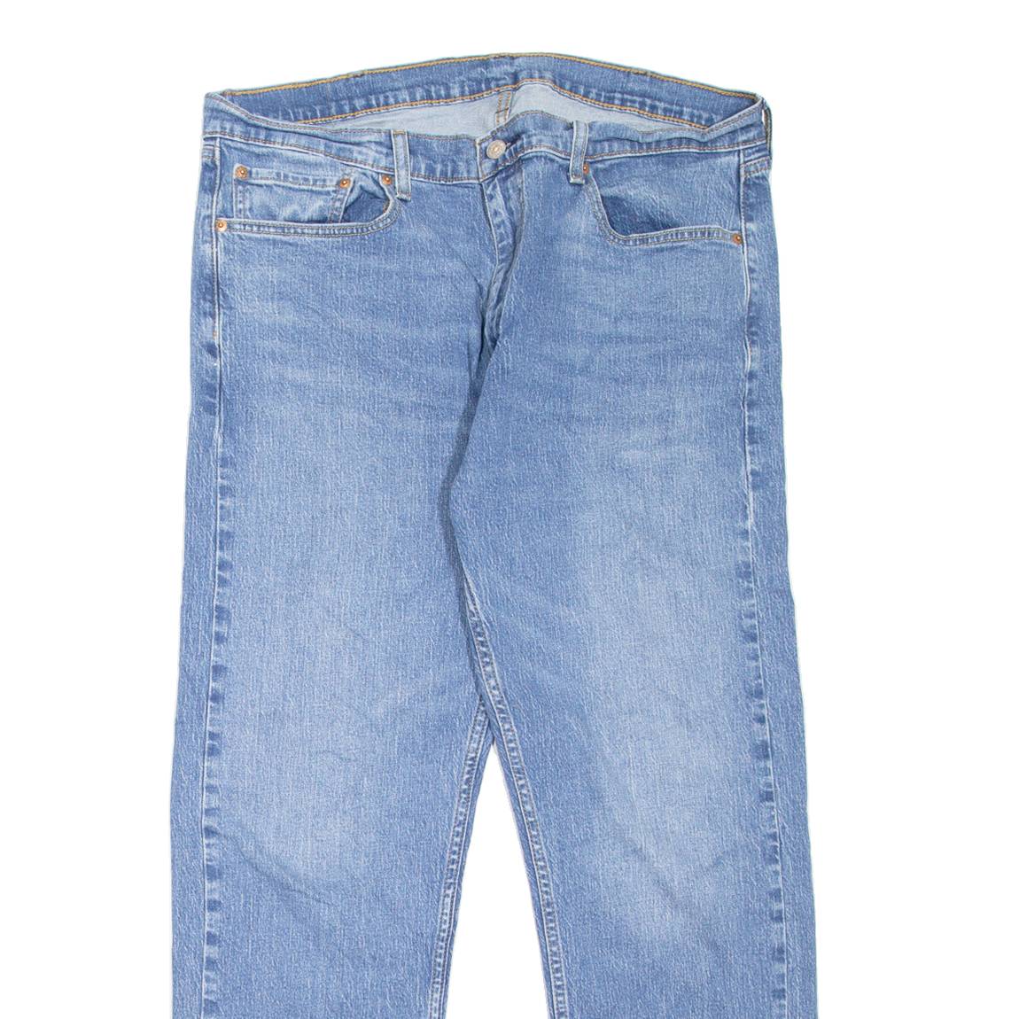 LEVI'S 505 Jeans Mens Blue Regular Straight Stone Wash W37 L29