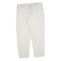 CARHARTT Mens Relaxed White Cotton Blend Zip Trousers W40 L32 Casual Workwear