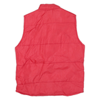 PRO FIT Womens Red Sleeveless Button Jacket M Polyester Blend Plain Lightweight