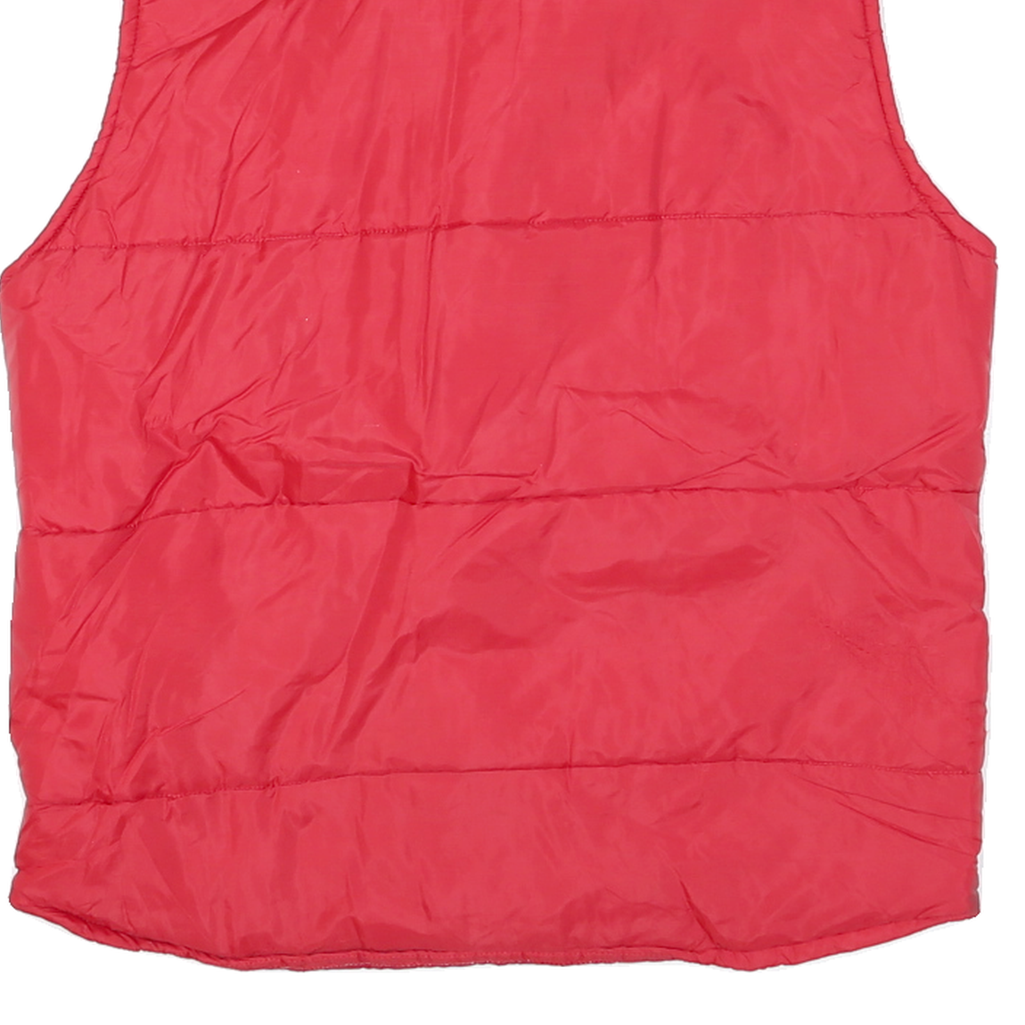 PRO FIT Womens Red Sleeveless Button Jacket M Polyester Blend Plain Lightweight