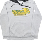 ADIDAS Mens Grey Felician University Womens Soccer Hoodie S Polyester Blend