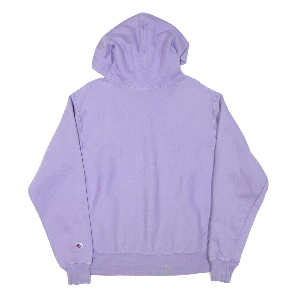 CHAMPION Mens Lilac Pullover Hoodie M Classic Cotton Blend Casual Sweatshirt