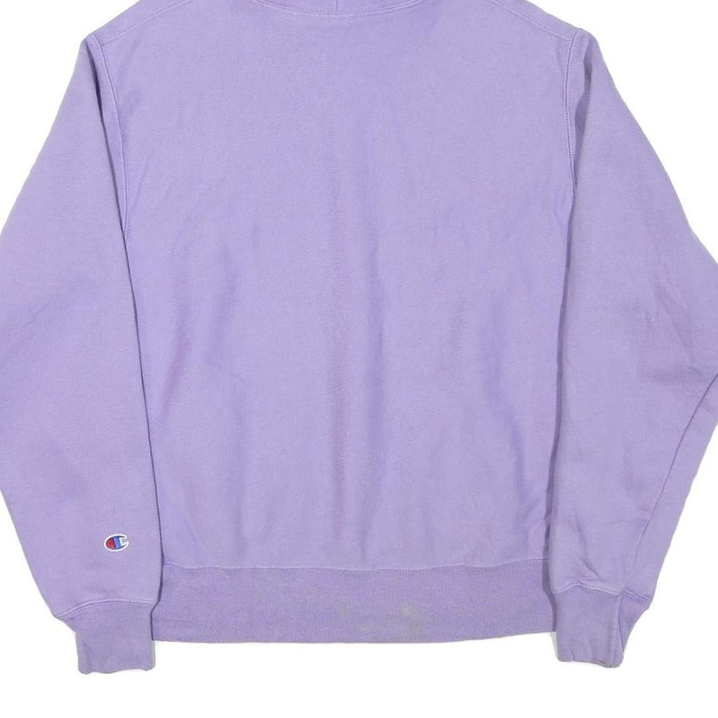 CHAMPION Mens Lilac Pullover Hoodie M Classic Cotton Blend Casual Sweatshirt