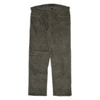 CALVIN KLEIN Womens Corduroy Trousers Grey Regular Straight W38 L32