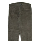 CALVIN KLEIN Womens Corduroy Trousers Grey Regular Straight W38 L32