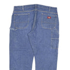 DICKIES Mens Regular Blue Denim Jeans Cotton Blend W40 L30 Workwear Classic Zip