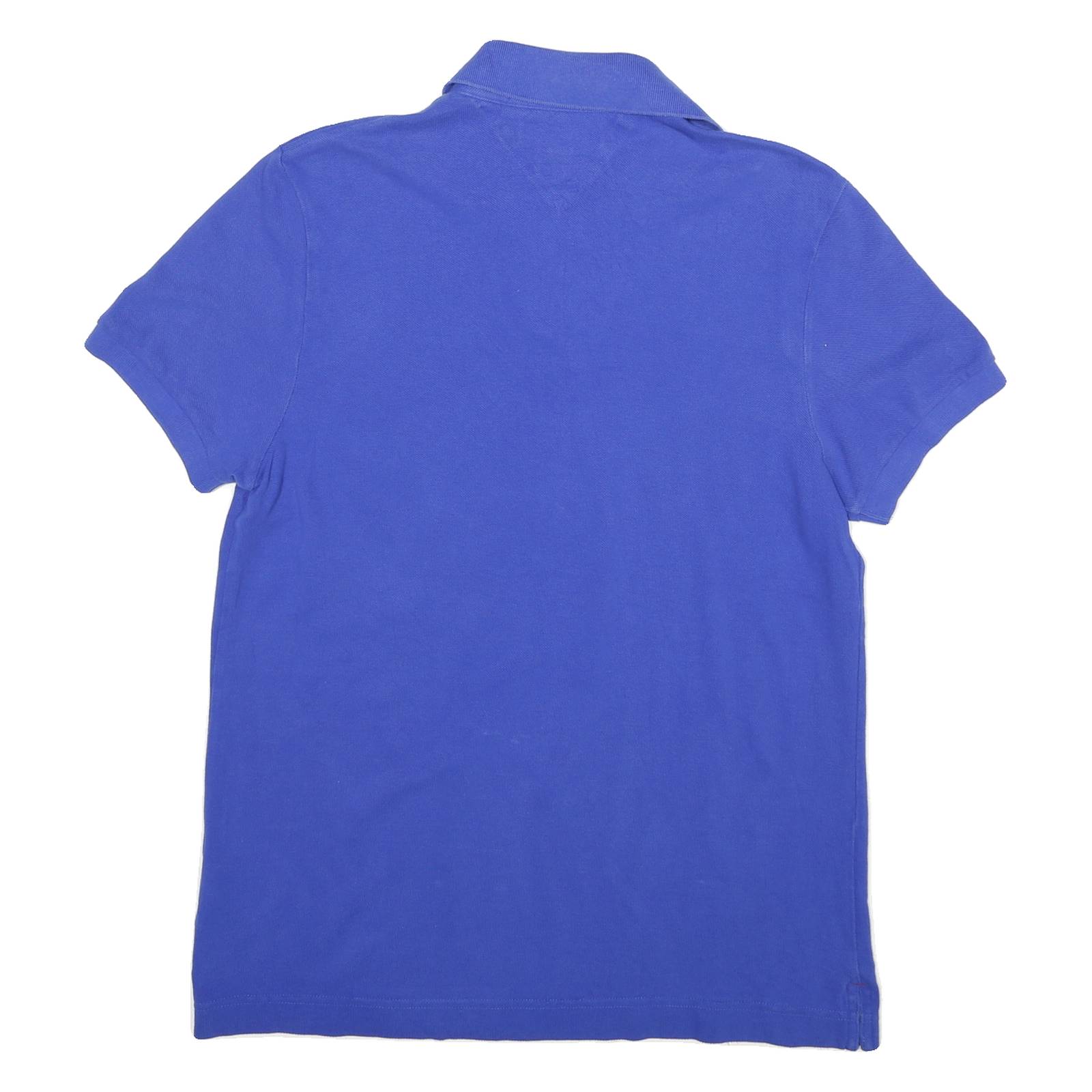 TOMMY HILFIGER Mens Blue Short Sleeve Plain S Cotton Polo Shirt Classic Fit