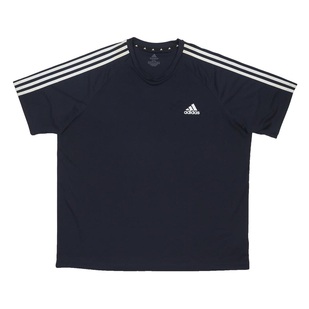 ADIDAS PRIME GREEN Mens Navy Blue T-Shirt 2XL Short Sleeve Crew Neck Sportswear