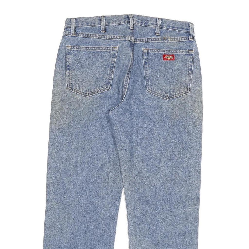 DICKIES Mens Jeans Blue Regular Straight Denim Medium W32 L29 Classic Fit