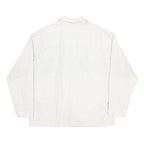 COLUMBIA Mens White Cotton Blend Classic Button Jacket XL Plain Outdoor Casual