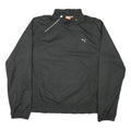PUMA Womens Black Nylon Jacket L Zip Sportswear Track Running Casual