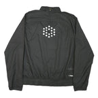 PUMA Womens Black Nylon Jacket L Zip Sportswear Track Running Casual