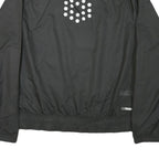 PUMA Womens Black Nylon Jacket L Zip Sportswear Track Running Casual